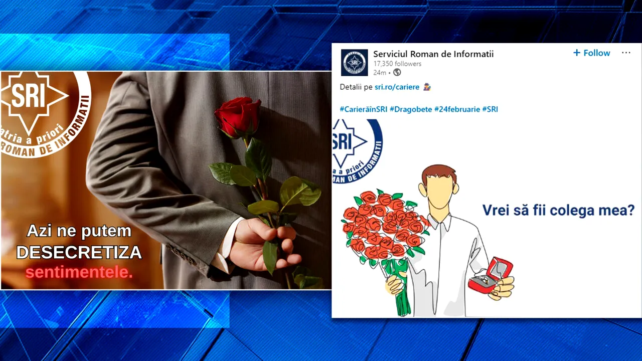 SRI, glume de Dragobete pe rețelele de socializare: ”Azi ne putem desecretiza sentimentele”. Comentatorii au reacționat imediat: ”Ședința CSAT din 2024 când o desecretizați?”