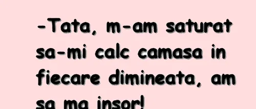 Bancul de duminică | „M-am săturat să-mi calc cămașa în fiecare dimineață”