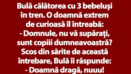 BANC | Bulă călătorea cu 3 bebeluși în tren