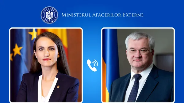Ministrul Oana Ţoiu spune că a avut „o conversație necesară” cu omologul ucrainean, Andrii Sybiha: „Am exprimat preocupările noastre”