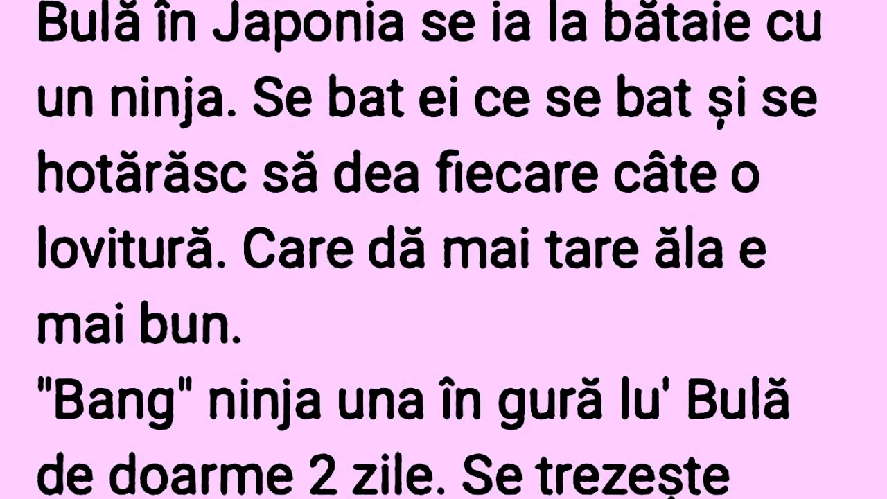 BANC | Bulă, în Japonia