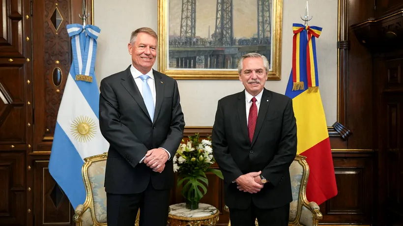 FOTO | Președintele Klaus Iohannis, primit cu onoruri militare de omologul său argentinian, Alberto Fernandez (UPDATE)