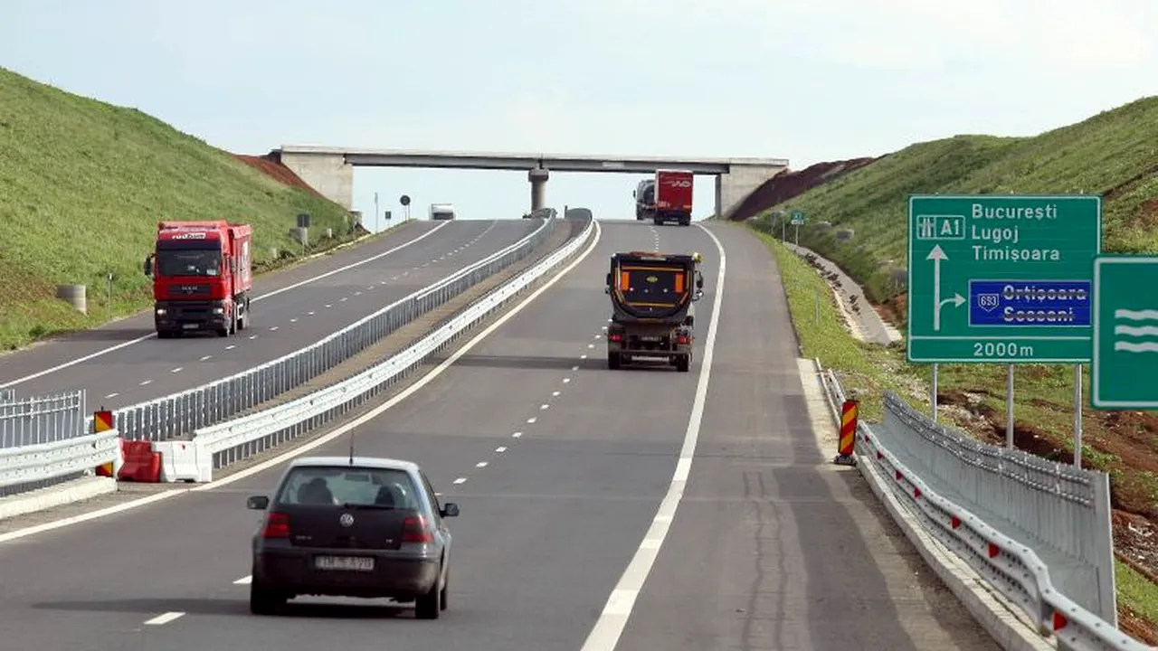 Restricții de viteză pe Autostrada Arad-Timișoara, deschisă anul trecut, după ce S-A SURPAT ASFALTUL