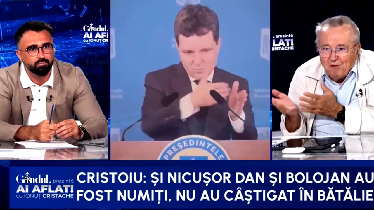 Ion Cristoiu: Ilie Bolojan și Nicușor Dan au fost numiți. Nu Nicușor l-a bătut pe Simion