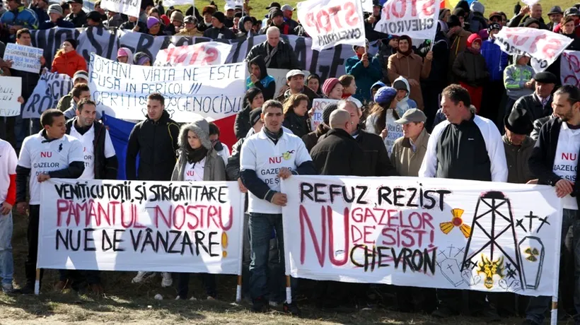 Vaslui: 11 protestatari față de gazele de șist, de la Pungești, amendați de Jandarmerie