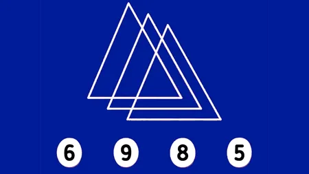 TEST de inteligență | Câte triunghiuri sunt în această imagine: 6, 9, 8 sau 5?