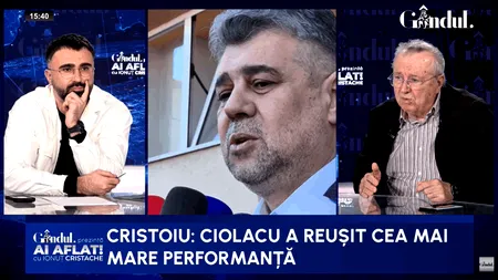 Ion Cristoiu salută revenirea lui Marcel Ciolacu: „A reușit o performanță. Să o ia de la capăt”