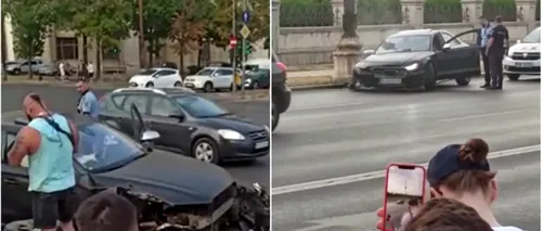 VIDEO | Bodyguardul Marian Box, din lumea interlopă a intrat cu maşina într-un stâlp de lângă Parlament