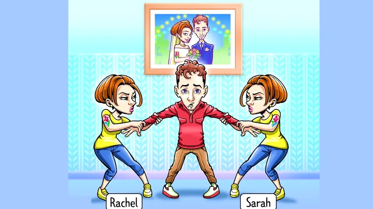 TEST IQ | Care dintre aceste surori gemene este, de fapt, soția bărbatului din imagine?