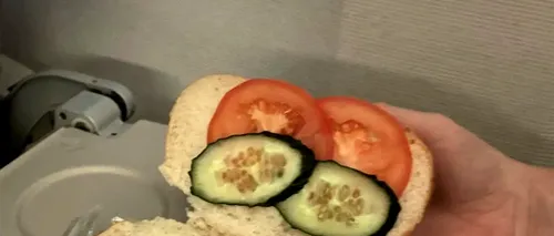 Ce a primit un pasager, în avion, după ce a comandat un sandviș VEGETARIAN: Până și castravetele pare supărat