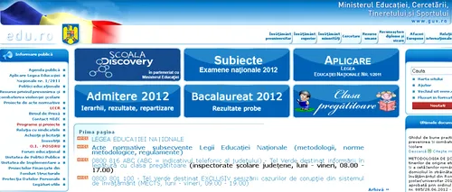 EDU.RO - REZULTATE EVALUARE NAȚIONALĂ 2013. Ministerul Educației a publicat mediile de admitere pe portalul EDU.RO