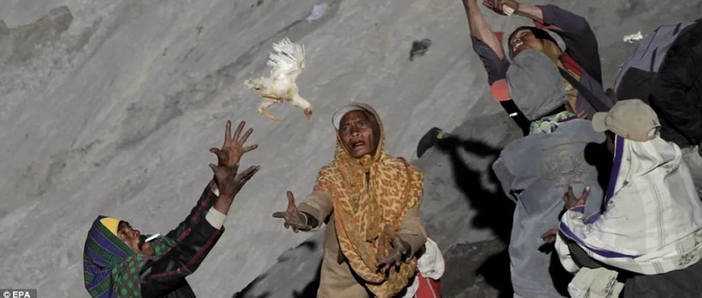 GALERIE FOTO. Sute de indonezieni, surprinși în timp ce furau mâncarea zeilor