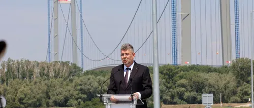 VIDEO | Mesajul premierului, pe Podul de la Brăila: „Este un simbol al patriotismului economic pe care l-am pus la baza Programului de Guvernare”