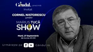 Marius Tucă Show începe marți, 27 septembrie de la ora 20.00, live pe gândul.ro