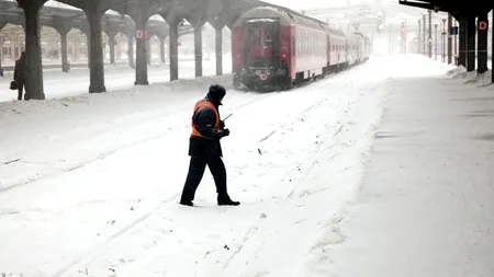 MERSUL TRENURILOR 2014. Peste 210 trenuri, majoritatea de pe rute din sud și sud-est, anulate din cauza viscolului