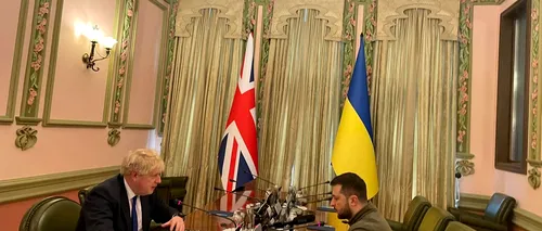 Premierul britanic Boris Johnson, vizită-surpriză la Kiev. Ce a vrut să îi transmită lui Volodimir Zelenski