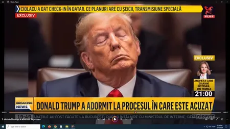 Imaginile cu Donald Trump, care ar fi ADORMIT în timpul procesului, au devenit virale