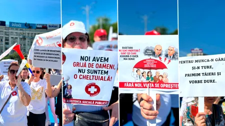 Mii de oameni au protestat în toată țara. Medicii la București, grevă la Cugir, sedii ANAF pichetate: ”Respect promis, respect omis”