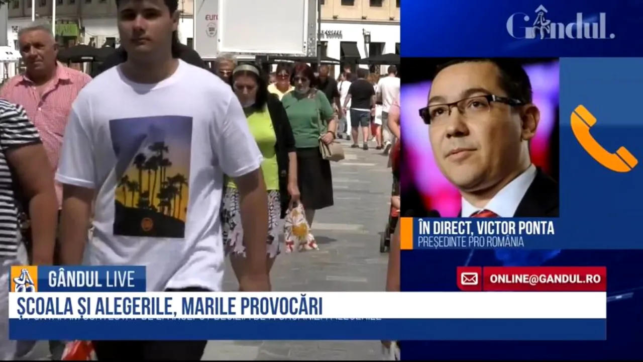GÂNDUL LIVE. Victor Ponta, liderul PRO România: „Mi-am făcut testul pentru Covid-19. Câți români își permit suma respectivă?” / „Eu am demisionat în urma unei tragedii. Guvernul aruncă responsabilitatea la autoritățile locale”