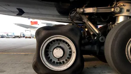 Un avion de pasageri cu o roată pătrată, aterizare fără probleme la Londra 