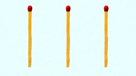 Test de inteligență | Cum puteți transforma aceste 3 chibrituri în numărul 6, fără să le rupeți?
