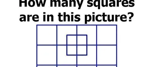 FOTO: Câte pătrate vezi în această imagine? 92% dintre oameni răspund greșit