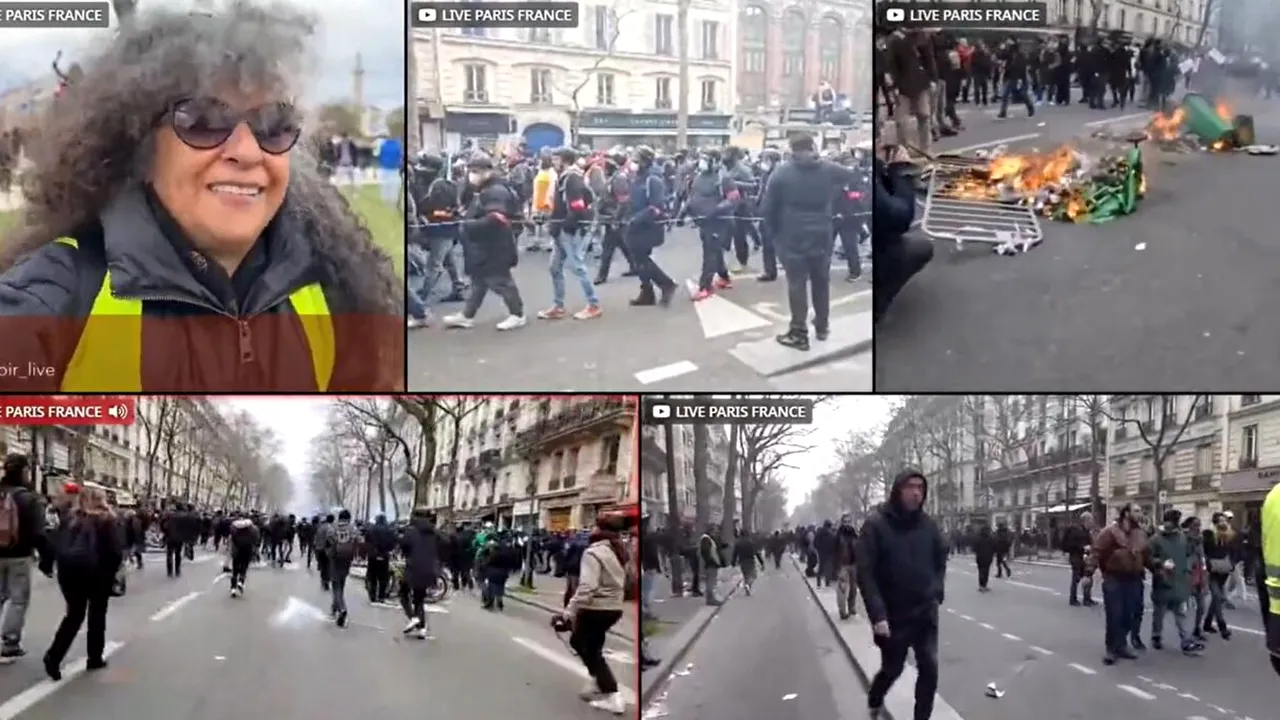 Peste 500.000 de oameni protestau marţi seara în întreaga Franţă ÎMPOTRIVA noului sistem de pensii anunțat de președintele Macron