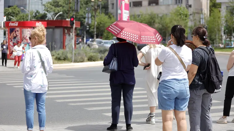 Cod portocaliu de caniculă în București și 15 județe/ANM anunță temperaturi de 40 de grade