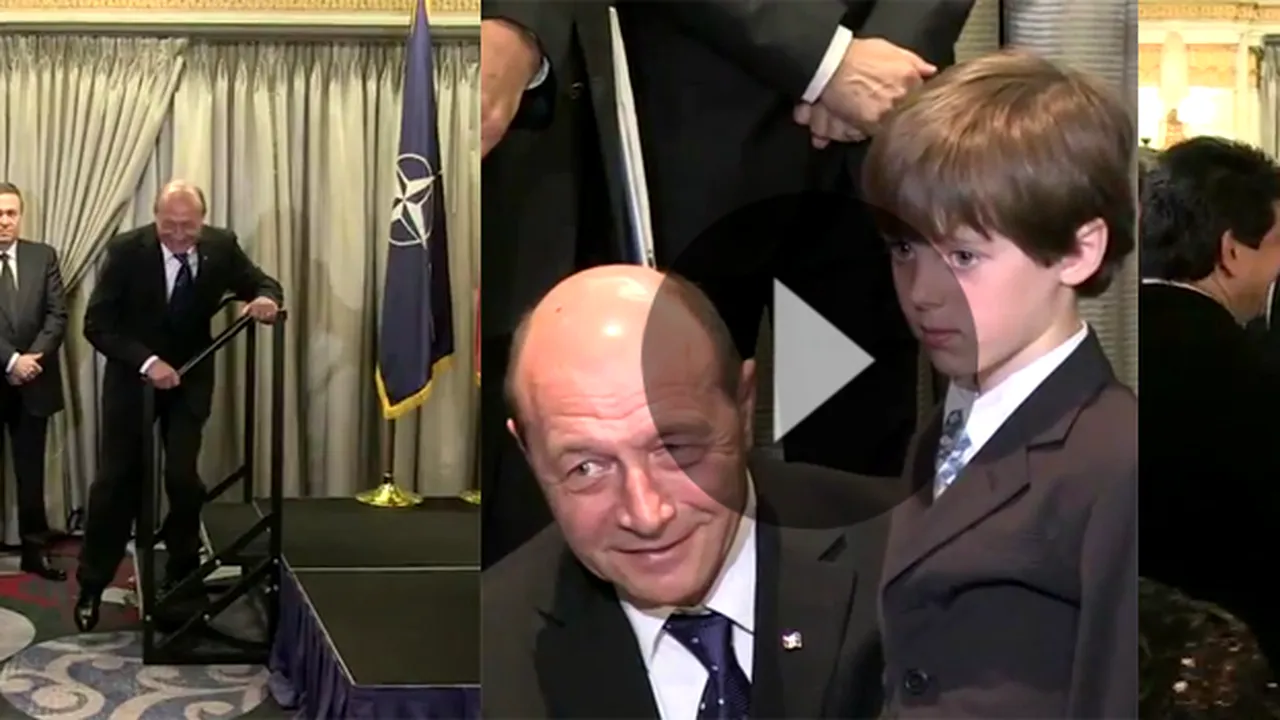 VIDEO: Ce face președintele Băsescu în timp ce vorbește ministrul de Externe, Andrei Marga, la o întâlnire cu românii din Chicago