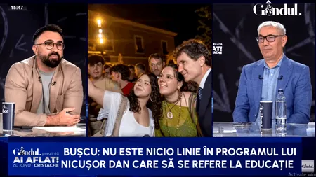 Doru Bușcu critică exercițiul de imagine al lui Nicușor Dan cu studenții, în vreme ce profesorii îl așteptau pe caniculă în Piața Victoriei