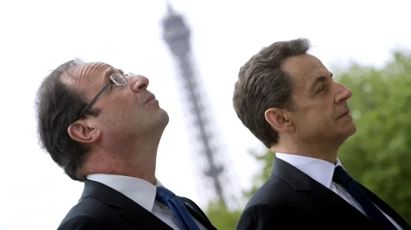 GALERIE FOTO. Francois Hollande și Nicolas Sarkozy, împreună la mormântul soldatului necunoscut. VIDEO