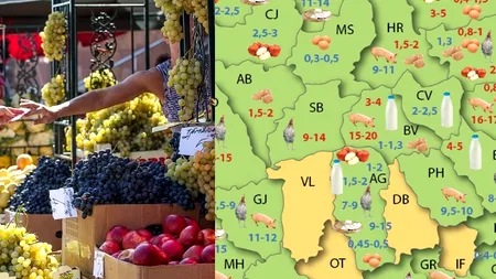 HARTA ALIMENTELOR. Atacul porcului eco și evoluția prețurilor la mâncare până la Crăciun. Cu cât ar vrea producătorii să le scumpească și unde sunt cele mai ieftine alimente