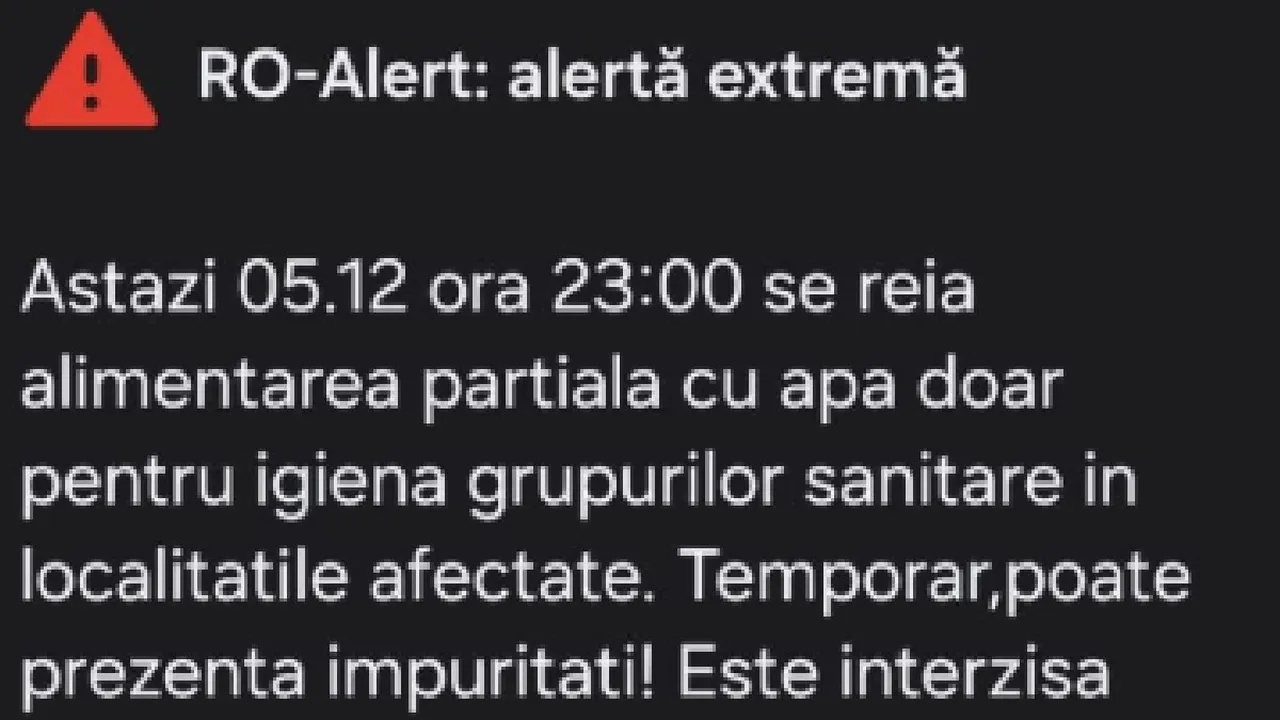 Revine apa în Prahova, de la ora 23.00, deocamdată doar la toaletă. A fost emis mesaj Ro Alert