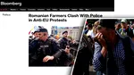 Cum relatează presa internațională protestul fermierilor din Piața Victoriei