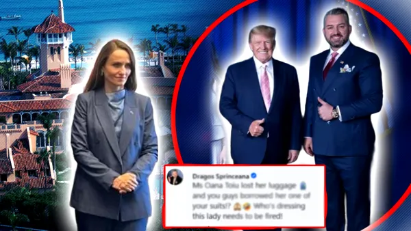 „Emisarul lui Ciolacu” râde de „emisarul lui Nicuşor Dan”. Dragoş Sprînceană, omul de afaceri, apropiat de Donald Trump, o ironizează pe Oana Ţoiu pentru ținuta din SUA: „Băieți, i-ați împrumutat costumul?”