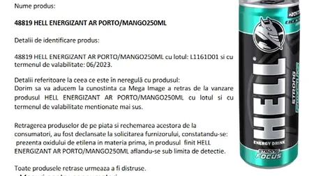 Băutură energizantă retrasă de pe piață. Anunțul ANSVSA: S-a găsit o substanță toxică