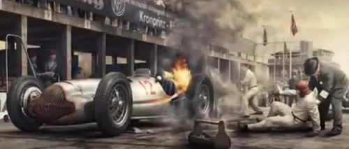 Cum arăta Formula 1 în anii '30. Mecedes-Benz reproduce imagini uimitoare cu faimosul Silver Arrow