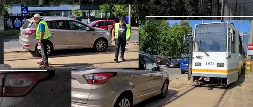 VIDEO | Un șofer din București a blocat timp de 100 de minute traficul tramvaielor 16 și 36
