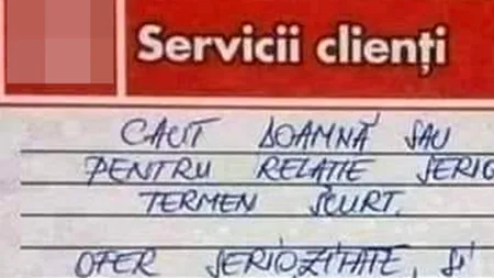 Ce a scris un bărbat din Iași în formularul de reclamații dintr-un supermarket: 