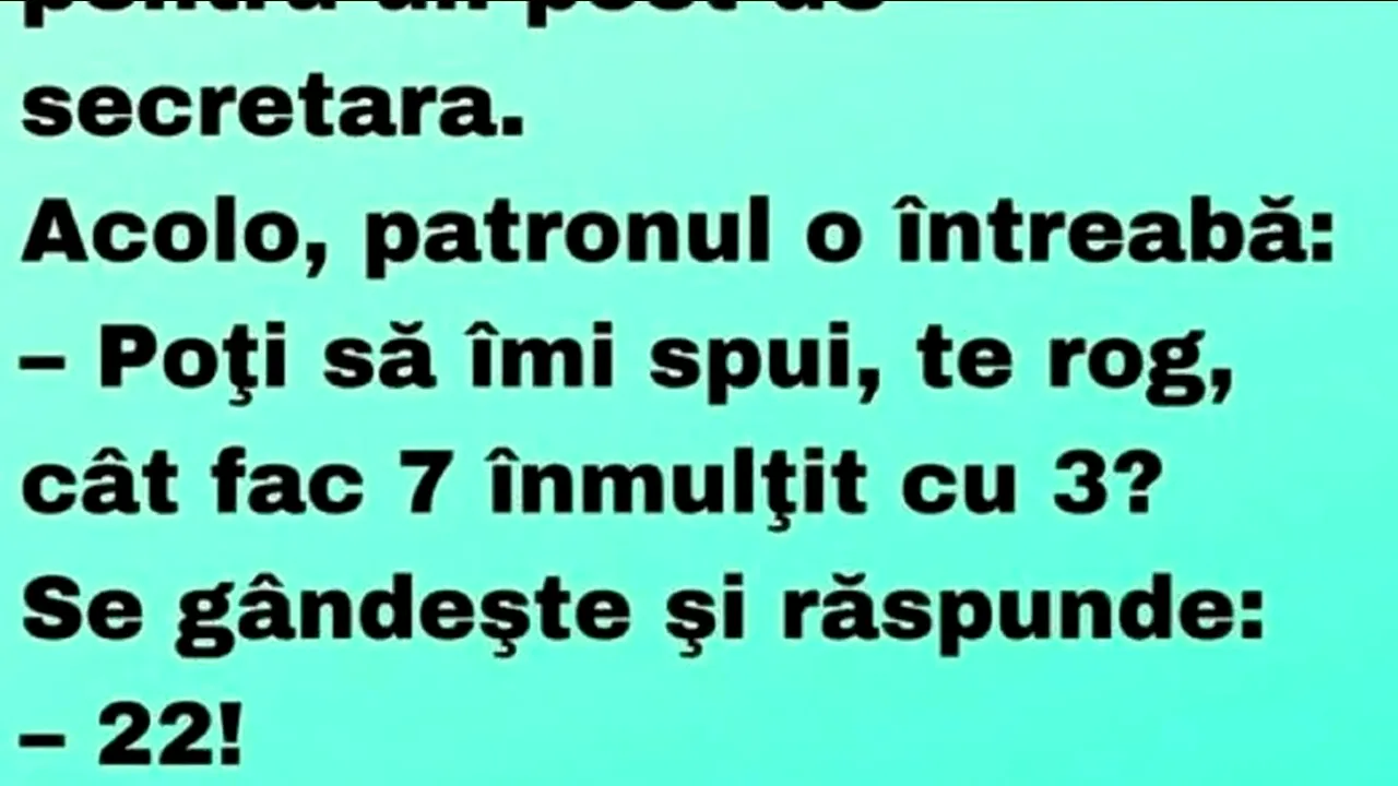 BANCUL ZILEI | „Apare în presă un anunţ pentru un post de secretară”