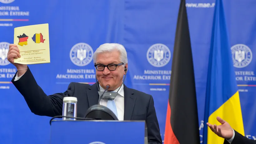 Gafă diplomatică la întâlnirea ministrului german de Externe cu Bogdan Aurescu. Observați greșeala din imagine?