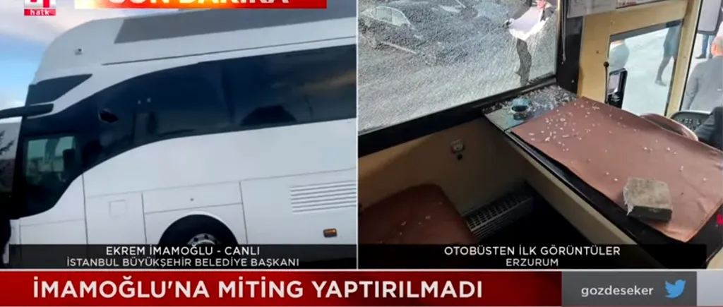 VIDEO | Primarul Istanbulului, atacat cu PIETRE la un miting electoral / Ekrem Imamoglu este rivalul președintelui turc Recep Tayyip Erdogan