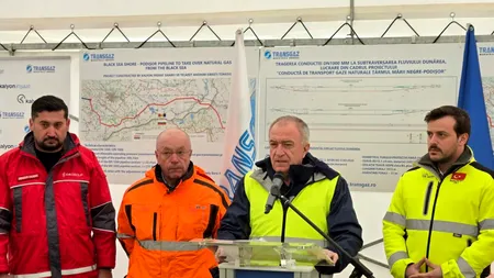 Conducta pe sub Dunăre, parte din gazoductul care va prelua GAZELE extrase din Marea Neagră, lansată luni. Șeful Transgaz: „Este un moment istoric”
