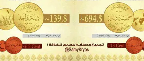 Statul Islamic bate dinari în aur, pentru a scăpa de sub sclavia Rezervei Federale americane