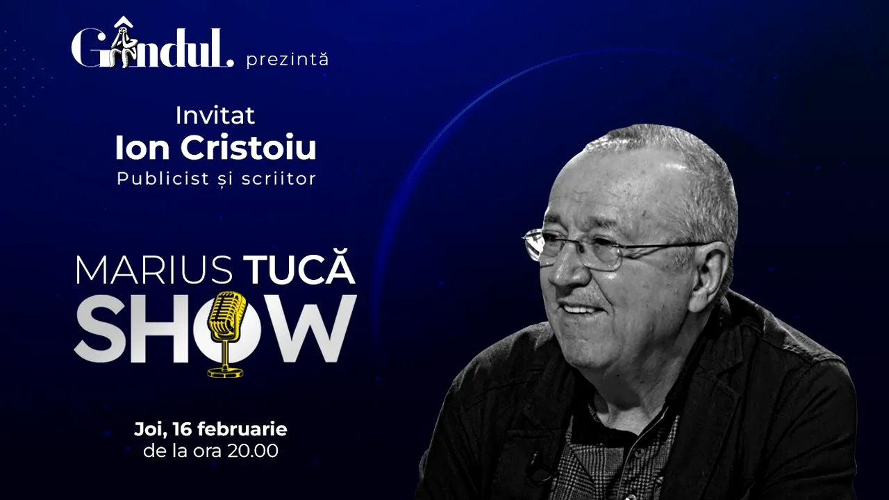 Marius Tucă Show începe joi, 16 februarie, de la ora 20.00, LIVE pe gândul.ro