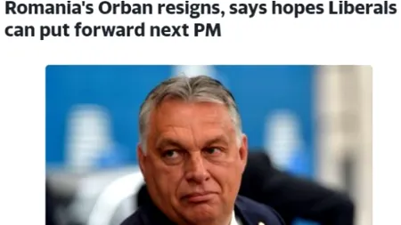 Gafă uriașă! Reuters a publicat poza premierului Orban de la Budapesta la știrea cu demisia lui Orban de la București