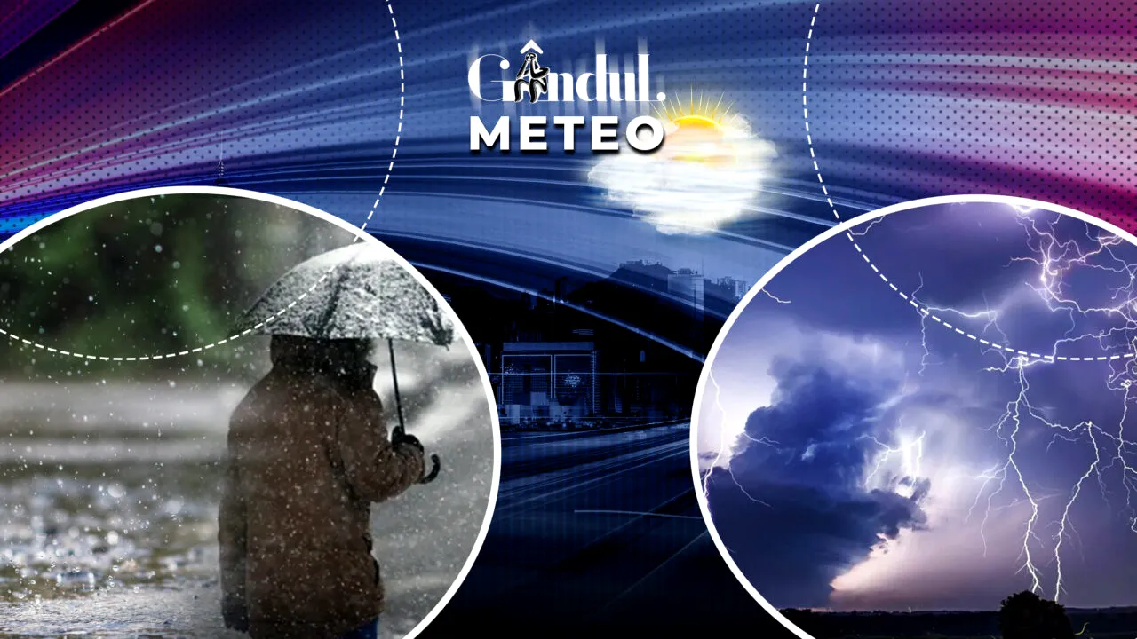 Meteorologii au schimbat prognoza. Unde vor fi averse, intensificări ale vântului, descărcări electrice și chiar ninsori. ANM, informații de ultimă oră pentru Gândul