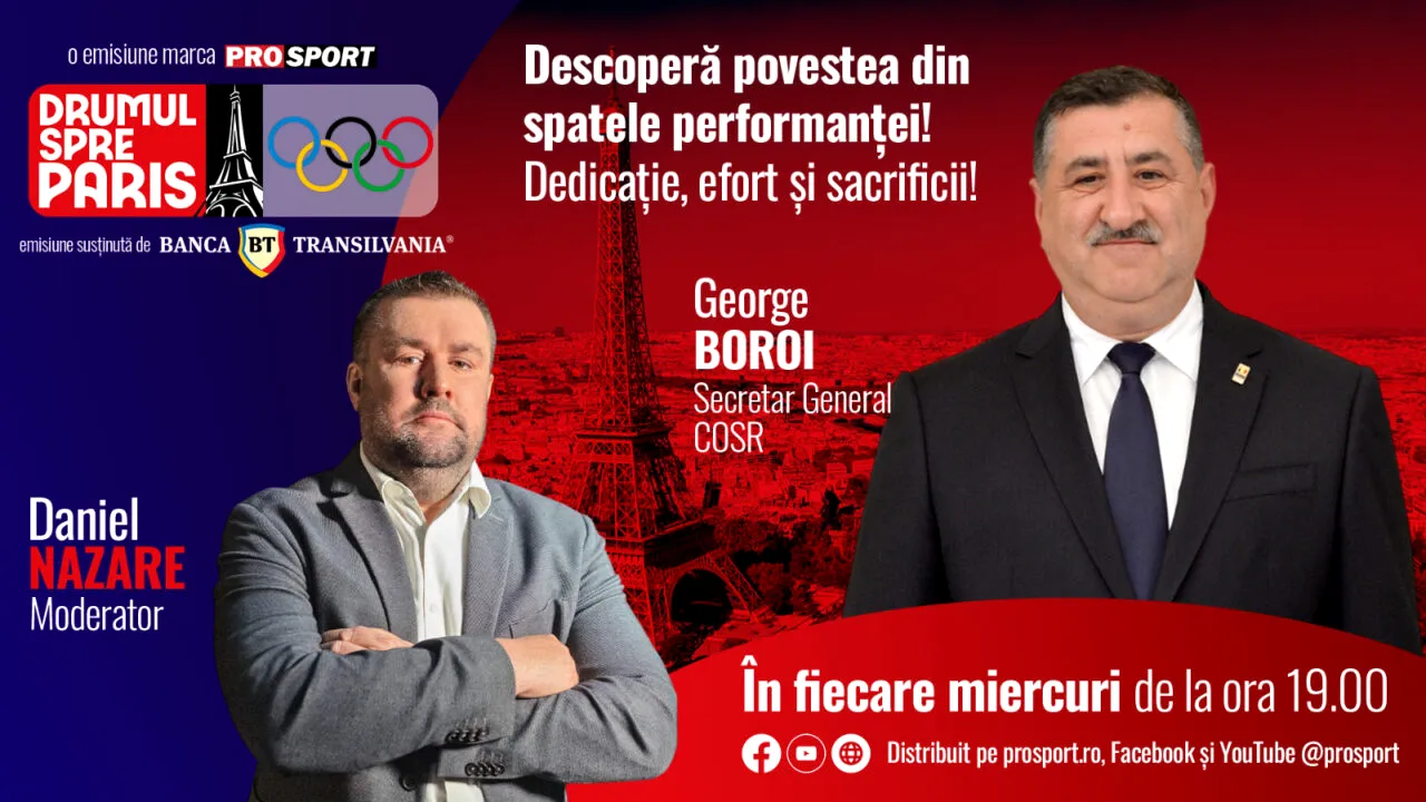 George Boroi, secretar general al Comitetului Sportiv și Olimpic Român, invitatul emisiunii „Drumul spre Paris”