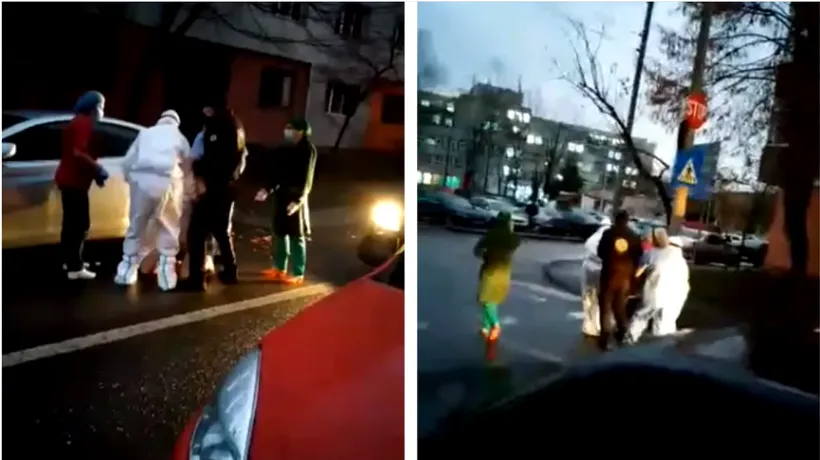 VIDEO. Imagini înfiorătoare, surprinse pe o stradă din Mehedinți: Un pacient cu COVID-19 a fugit din spital: „Ajutor, Ajutor!”
