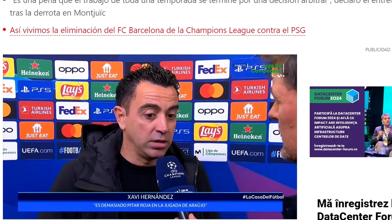 Istvan Kovacs, DEZASTRU la Barcelona - PSG! Xavi l-a mitraliat. Știm prima semifinală de Liga Campionilor